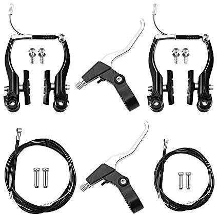 CJBIN 2 Paar Fahrrad Bremsen Set, Aluminium V Brake Set, Fahrradbremsen Set mit linearer Feder, bremshebel Fahrrad für Mountainbike Rennrad die Meisten Fahrrad