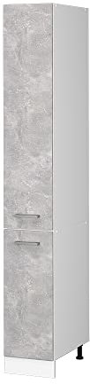 Vicco Apothekerschrank R-Line, Medizinschrank für die Küche, Beton/Weiß, 30 cm