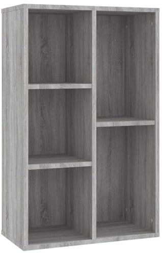 vidaXL Bibliothèque/Buffet Sonoma Gris 50x25x80 cm Bois d'ingénierie, bibliothèque, casier à Livres, Armoire de Rangement, étagère à Livres