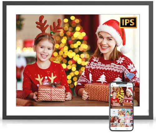 Dual-WiFi Digital Photo Frame Large Digital Picture Frame - 32GB, Auto Rotate, Full Functions, Unlimited Cloud Storage, Sharing Photos and Videos via App or Email Instantly, for All