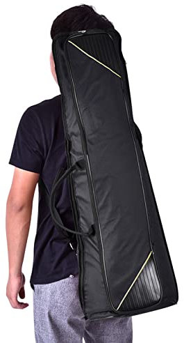 Tomotato Gepolsterte Posaune Tasche, Oxford Stoff Alto Gigbag, 86x33x11cm Tragbare Tenorposaune Schultertasche mit Verstellbarem Schultergurt für Musikinstrument Zubehör(Schwarz)