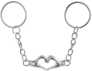 GOZINA Porte Clef pour Couple en Alliage de Zinc avec - Cadeau de Saint-Valentin pour lui, elle, petit ami, petite amie, épouse, mari, fiancée, amis