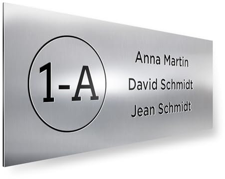 Targhetta Personalizzata 7,5x3 cm - Porta Ingresso - Etichette per Cassetta Posta con Nome e Numeri - Targa Casa