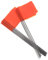 BESPORTBLE 30 Pezzi Del Pennone Bandierine Per Prato Bandiere Di Addestramento Del Cane Bandiera Di Marcatura Bandiere Di Marcatura Del Cantiere Bandiere Del Paesaggio Orange Pvc