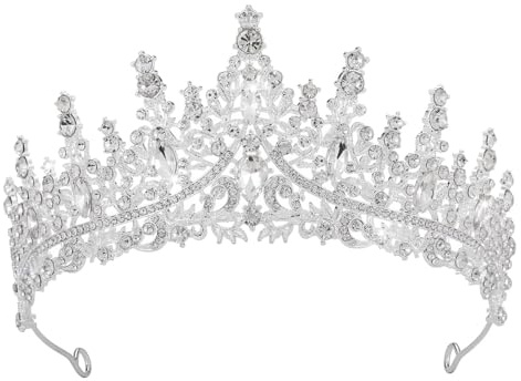 Crystal Wedding Tiaras Women Tiara Bride Crowns Royal Queen Headband Princess Headpieces for Birthday Prom Pageant Graduate Costume Party Wedding Dress Accessories
