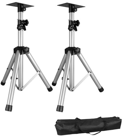 SFKLYU Supporto per Altoparlanti Supporti per Altoparlanti da Pavimento Regolabili in Altezza Supporto per Altoparlanti Surround con Gestione Cavi per Altoparlanti Satellitari Universali,A1