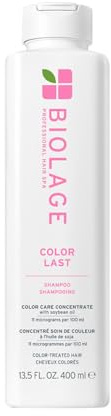 Biolage ColorLast, feuchtigkeitsspendendes Shampoo für gefärbtes und stumpfes Haar, Farbschutz, angereichert mit Sojaöl, ColorLast, 400 ml