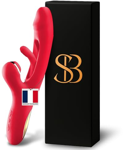 Vibratoreper Donna Professionale 3 in 1 – Stimolatore Clitorideo e Punto G con 14 Modalità di Vibrazione e Suzione, Silicone Medico Morbido, Impermeabile IPX7 – Sexytoysys Donna (Rosso Passione)