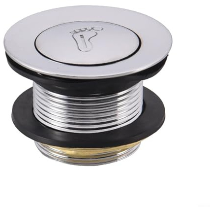 Tidgel 2 tappi per vasca da bagno e scolapiatti di ricambio, tappo click clack, per bagno, cucina, doccia, scarico con pulsante (1 pezzo)