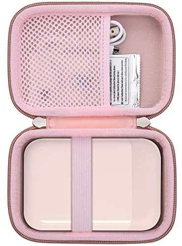 Khanka Hart Tasche Kompatibel mit Liene 2x3 Fotodrucker Smartphone Mini Drucker.(Rose, nur Tasche)