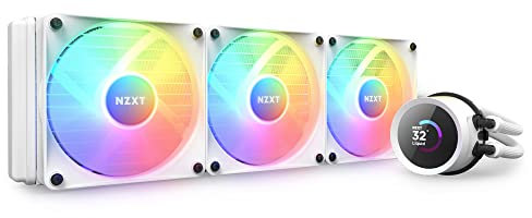 NZXT Kraken 360 RGB - RL-KR360-B1-360mm AIO CPU Wasserkühlung - 1,54 LCD Display 240x240-3x120mm RGB Core Fans - EIN Breakoutkabel zur einfachen Installation - anpassbar durch NZXT CAM - Schwarz