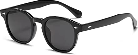 LHSDMOAT Lunettes de soleil rondes vintage style Depp années 70 pour hommes femmes, protection UV400, lunettes de soleil de carnaval pour la conduite, les voyages et les fêtes