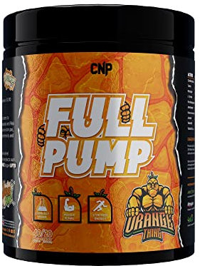 CNP Professional Full Pump, Strong Stim Free Energy and Muscle Pumps Pre-Workout, 20/40 Servings, 300g, 4 Flavours Available (The Orange Thing)
