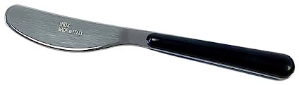 Tredoni ~2.4//6cm Small Butter/Jam/Cream Knife, Italian Stainless Steel Serving Cutlery, Black