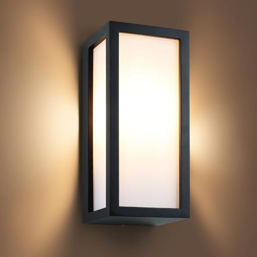 Aranzyec Outdoor Wall Lights Mains Powered, Max 35W E27 Aluminum Outside Wall Lights, IP54 Waterproof, Garden Lights for Front Door, Patio, Terrace, Hallway, Garage, Porch