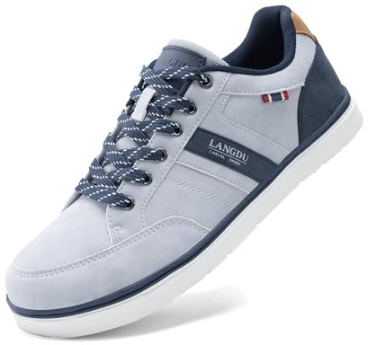 LANGDU Sneakers Herr Casual skor Vandringsskor Lättviktig Andningsbar Sneaker Matt 41-46EU | Bekväm, andas, lätt, halkfri sula, avslappnad stil