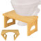 Physiologischer Toilettenhocker aus Holz, Klappbarer Toilettenhocker aus Holz, 35 Grad strapazierfähiger C förmiger Hocker (Holzfarbe)