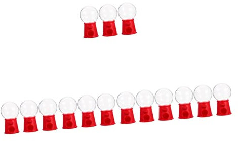 COLLBATH 15 Stk Hand-Augen-koordinierendes Spielzeug Mini-Kaugummiautomat für Kaugummiautomaten für Kinder Süßigkeitenautomat spielzeug für kinder Geldbank Kinder Süßigkeiten verdrehen rot