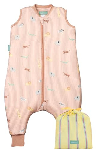 molis&co - Pijama Manta con Pies 1.0 TOG - 80 cm (2 años) - Ideal para Primavera y Otoño - 100% Algodón (Oeko-Tex 100) - Jungle