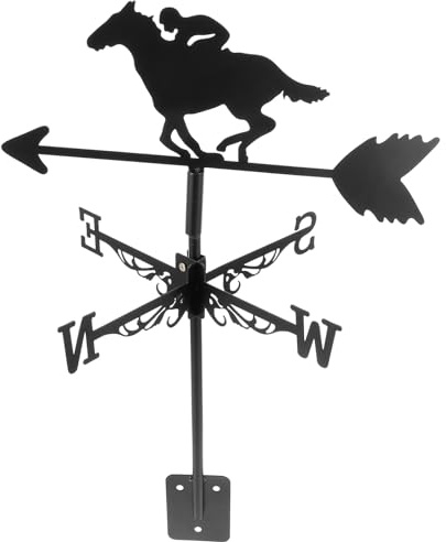 VICASKY Horse Racing Weather Vane Metal Garden Stake Decorative Wind Direction Indicator for Outdoor Backyard Lawn Decoration