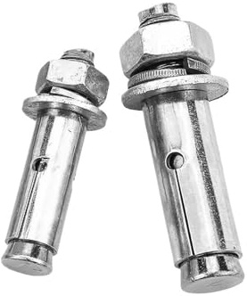 AYYSSM Bullone di espansione Esagonale Esterno M6 M8 M10 M12 M14 M16 304 Bulloni di espansione in Acciaio Inossidabile Tassello a Manicotto for calcestruzzo(80mm,M8 1pc)