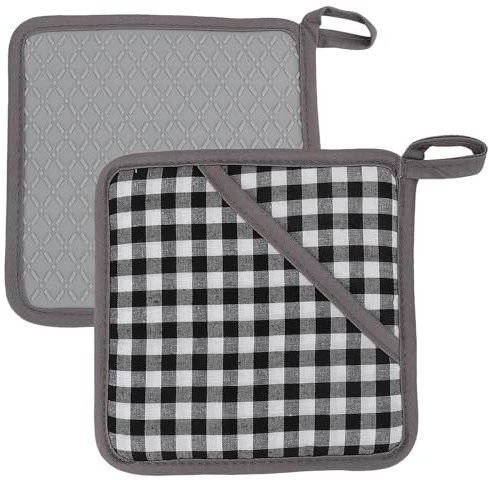 Multifunction Pot Holders With Pocket,2 Pieces Pot Holders For Kitchen Heat Resistant,For Kitchen Cooking And Baking(Grey)