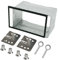 QLOUNI Car Stereo Double Din Cage with Frame for Car Radio, Double Din Head Unit Car Installation Kit Securing Cage with Frame for Camper Boat, Iron Metal Cage for Audio Video Playing Device