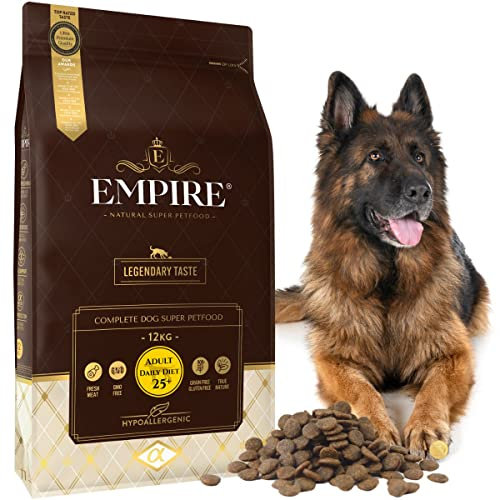 Empire Erwachsene Hunde Trockenfutter - 12kg - Hundefutter Getreidefrei - Große Rassen - Wild und Lamm - Hypoallergen - Glutenfrei