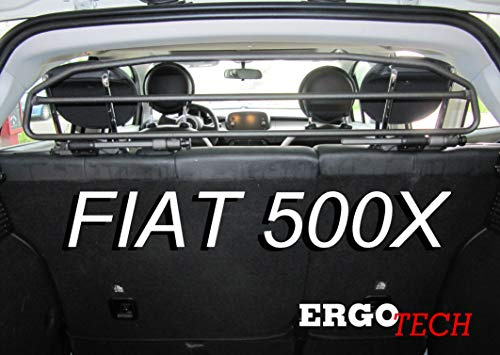 ERGOTECH Divisorio Griglia Rete Divisoria per Fiat 500X, RDA65HBG-2HXXS, per Trasporto Cani e Bagagli