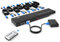 MT-VIKI 4K KVM Switch HDMI 8 Port HDMI Konsole 8 in 1 Out mit IR Fernbedienung 8xKVM Kabel Desktop Selektor 4 USB-Port Auto Scan 2xRack-Satz 4K30Hz Stromanschluss