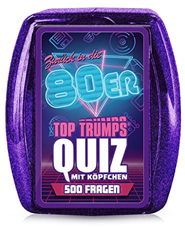 Top Trumps Quiz 80er Edition - Quiz Kartenspiel für 80er Fans! - Fanartikel & Merchandise - Kartenspiel für 2+ Spieler ab 8+ Jahren - Deutsch