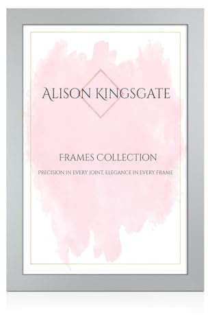 Alison Kingsgate Modern Silver Picture Frame for Photos & Posters - A1 | Engineered Wood, Shatterproof Perspex Front, Ideal for Wall Art Display, Documents, Certificate & Home Décor