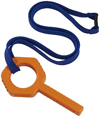 Sensory Direct Chewbuddy Pl!ng Tuff – Lot de 1 aide sensorielle à mâcher ou à dentition | Pour enfants et adultes, autisme, TDAH, ASD, SPD, moteur buccal ou anxiété – Orange