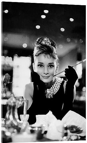 Posterlounge Audrey Hepburn in Colazione da Tiffany Stampa su vetro acrilico di Celebrity Collection 20 x 30 cm Nero e Bianco Quadri Decorazione per pareti