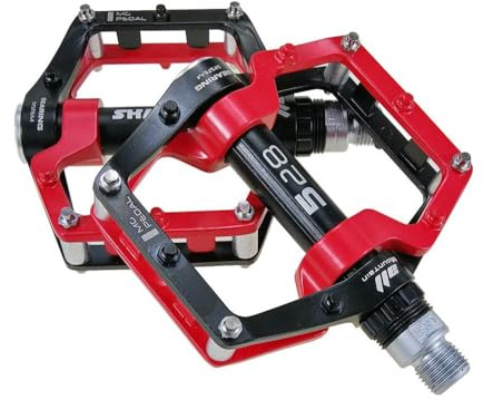 Mountain Bike Pedals, Aluminium Alloy Bicycle Pedals, 9/16 Sealed Bearing Non-Slip Pedal, Lightweight Road Cycling Bicycle Pedal Platform for Road Mountain BMX MTB Bike