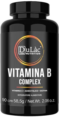 Dulàc - Complejo de Vitamina B, 90 Comprimidos, Fórmula Completa, Energía y Vitalidad, Sistema Nervioso, Piel, Cabello y Uñas, Apoyo Cardiovascular e Inmunológico