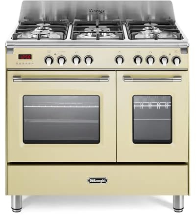 MEM 965T BX ED - Cuisinière à gaz avec four électrique, 5 brûleurs, 90x60 cm, Crème