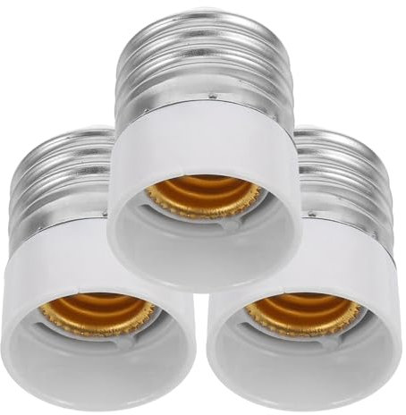 E27 auf E14 Glühbirnenadapter aus Kupfer, 3 Stück Packung für Lampen