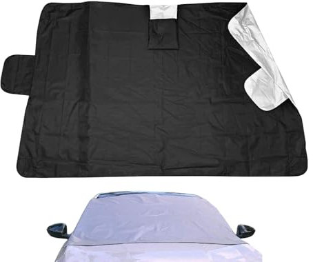 Auto Windschutzscheiben Abdeckung, 200x100 cm Hochleistungs Ultra Dick Schutzabdeckung Schnee Frost Staub Wasserbeständig UV, Autoabdeckung Winter für SUV LKW Auto