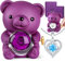 Orso di Rosa Eterna con Collana Personalizzata, Orsetto Rosa Eterna Stabilizzata, Regalo San Valentino per lei, Idee Regalo Donna Compleanno, Regalo Natale per Moglie Mamma Fidanzata, Anniversario