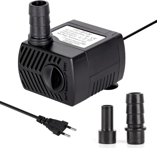 Mini pompa dell'acqua da 5 W, 400 l/h, ultra silenziosa, mini pompa per acquario, pompa ad immersione USB, piccola con cavo di alimentazione da 1,4 m, per giardini, acquari, stagni, fontane per