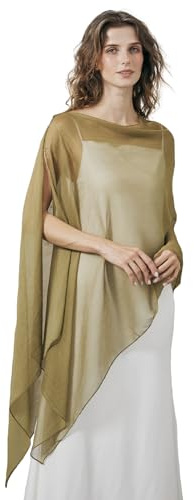 BEAUTELICATE Women’s Sheer Shawl Wrap Elegant Cape Capelet Textured Crepe Solid Scarf Lightweight Top Cover Up for Summer Daily Wedding Evening Bridesmaid Mother of Bride