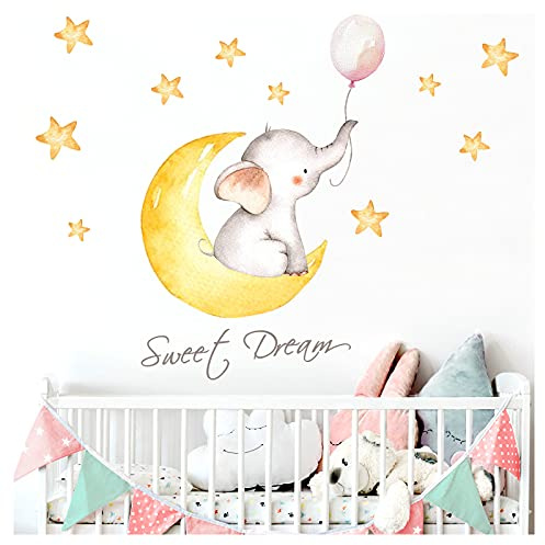 Little Deco Elefant mit Mond Spruch Sweat Dream DL207-12