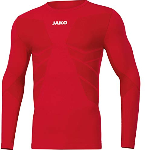 Jako Maglia a Maniche Lunghe da Uomo Comfort 2.0, Uomo, Maniche Lunghe., 6455, Rosso Sportivo, L