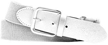 Mizuno Classic Elastic Baseball/Softball Belt , Adult One Size Fits All, White
