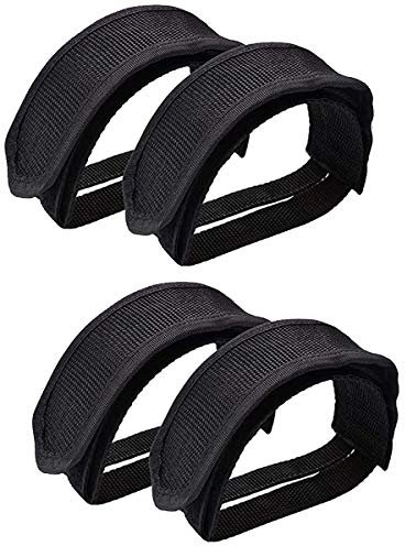 ZONSUSE Fahrrad Fester Gang,Ultraleicht Reiten Knöchelriemen,Gebündelt Rutschfester Pedal-Fahrrad-Pedalgurt,Fahrradzubehör Sicherheitszubehör Pedal Straps Fahrrad Füße Strap (Schwarz*2)