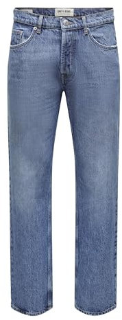 ONLY & SONS Herren Jeans ONSEDGE Loose 4939 - Relaxed Fit - Medium Blue Denim, Größe:28W / 32L, Farbvariante:Medium Blue Denim 22024939