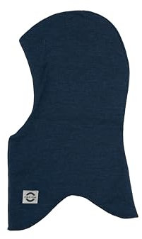 Mikk-line Sturmhaube Blue Nights 6-7 Jahre | Oeko-TEX 100 | mit Windstop | Wolle Für Baby und Kinder | 95% Wolle - 100% mulesingfrei | Atmungsaktiv & isolierend