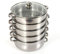 Steamers for Cooking, Cooking Steamer 5 Tier, Vegetable Steamer, Steam Pot with Glass Lid, Stainless Steel, Steamer Food, Silver (30CM)