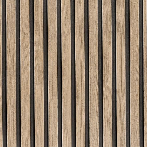 LOVADA Brown Wood Slat Peel and Stick Wallpaper - 17.5x300 Textured Faux Wood Self-Adhesive, Waterproof Removable Wall Panel for Bedroom, Kitchen, Accent Wall - Easy Install